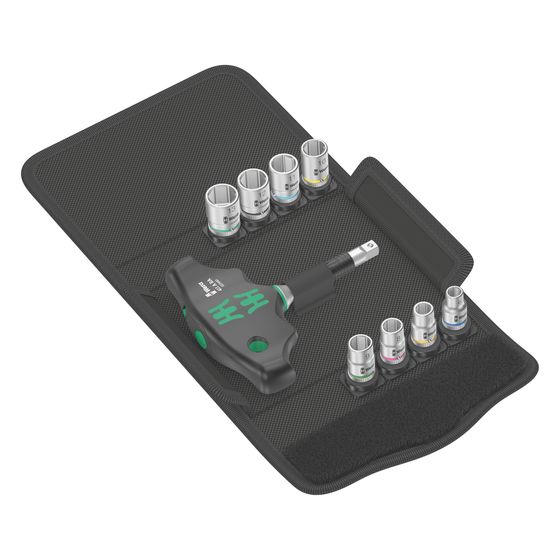 Wera Quergriff-Adapterschraubendreher-Set Kraftform Kompakt 400 RA Set 2, 9-teilig, 1/4