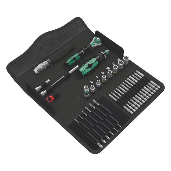 Wera Werkzeugsatz Kraftform Kompakt M 1 Metall, 39-teilig, in Tasche, 05135928001