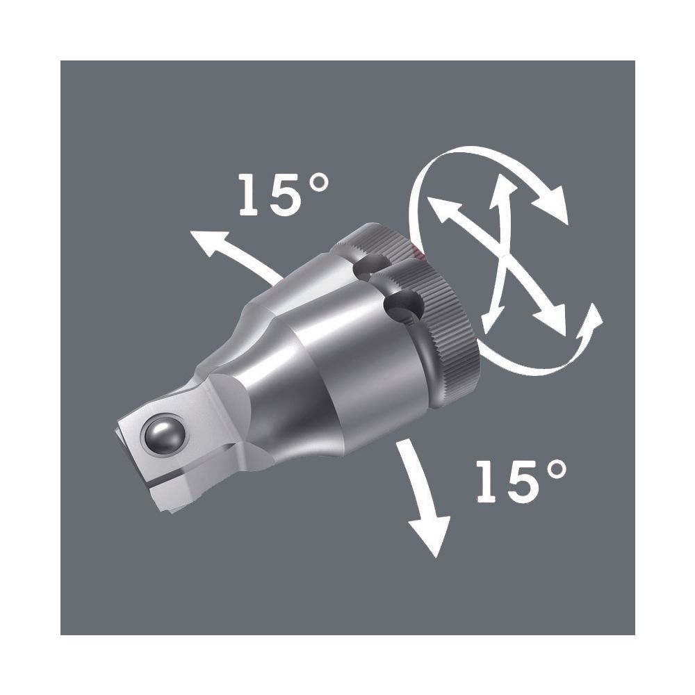 Wera Wobble-Verlängerung Zyklop 8794 A, 1/4" x 56mm, Chrom-Vanadium, Mattverchromt... WERA-05003527001 4013288121080 (Abb. 2)