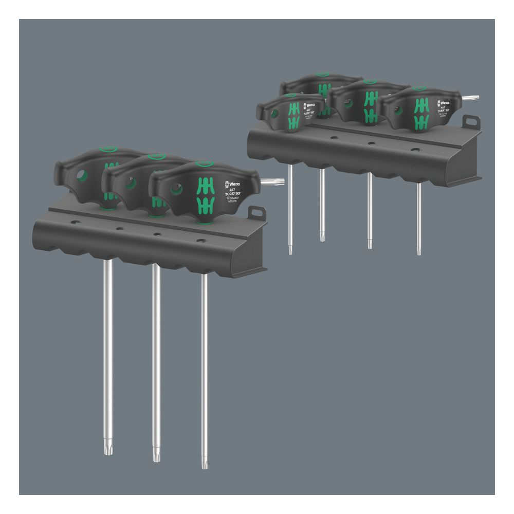 Wera Schraubendrehersatz 467/7 HF Set 1 Serie 400, T-Griff, mit Haltefunktion, 7-teil... WERA-05023452001 4013288214874 (Abb. 2)