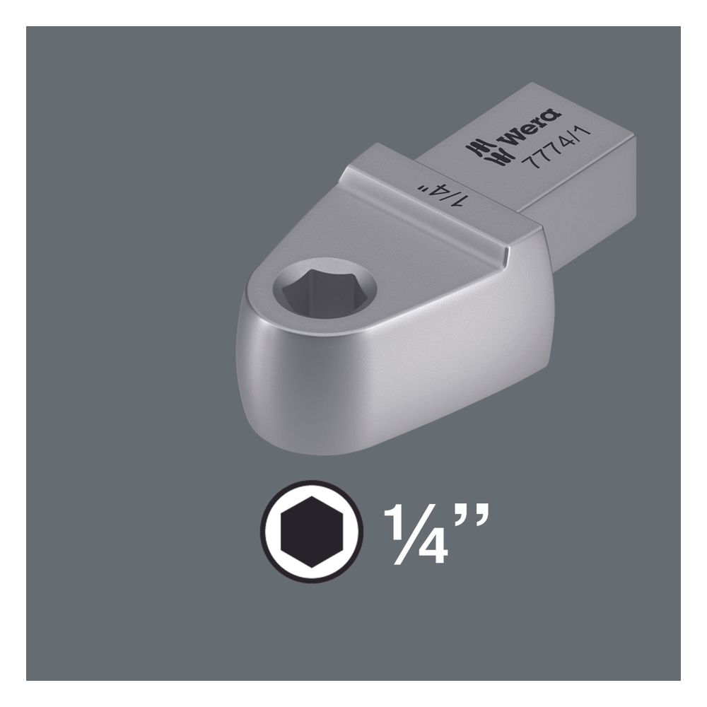 Wera Einsteckwerkzeug Bitadapter 7774/1, 9x12mm, 1/4", 42mm, Chrom-Vanadium-Stahl, Ma... WERA-05078640001 4013288196316 (Abb. 2)