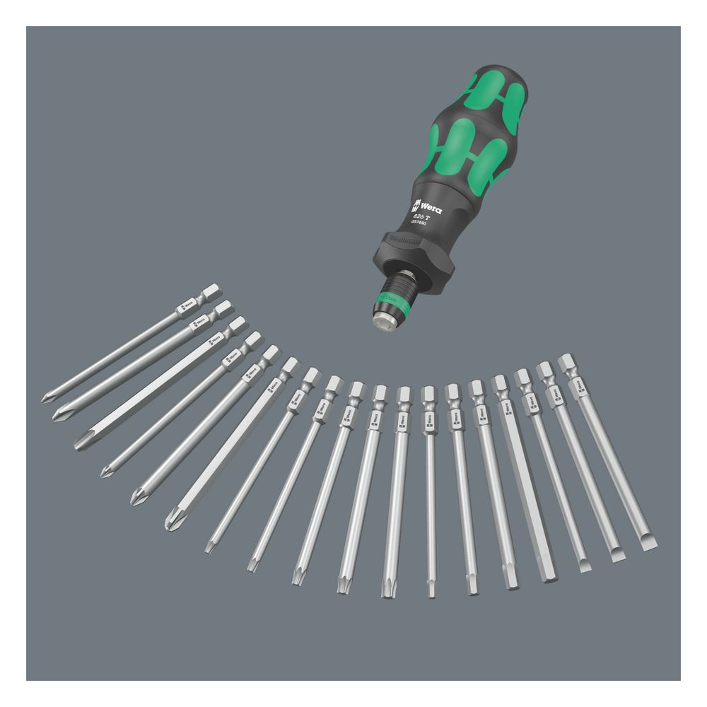 Wera Bit-Set Kraftform Kompakt Turbo 1, 19-teilig, 89mm Bits, mit Rapidaptor-Schnellw... WERA-05057482001 4013288214614 (Abb. 5)