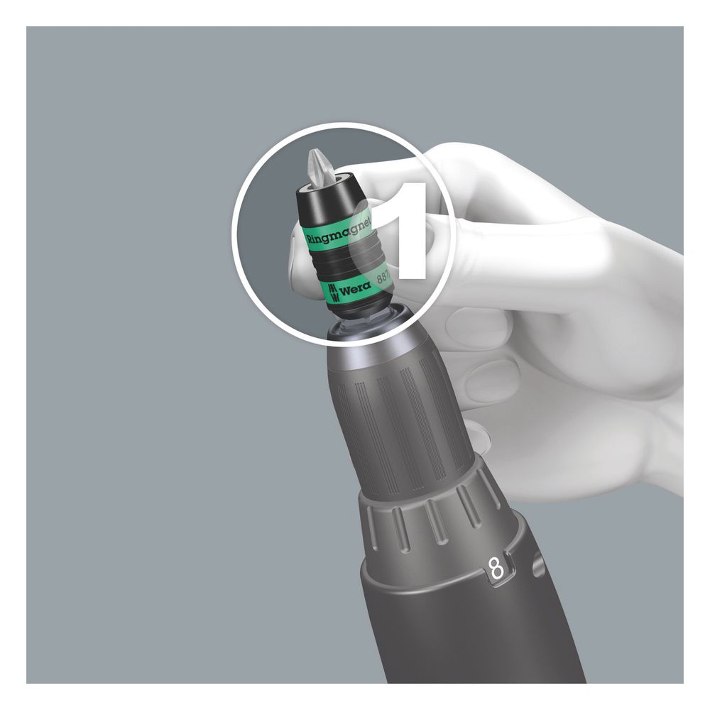 Wera Universalhalter Rapidaptor 887/4 RR, 1/4"-Sechskant x 57mm, mit Ringmagnet, 0505... WERA-05052490001 4013288104045 (Abb. 5)