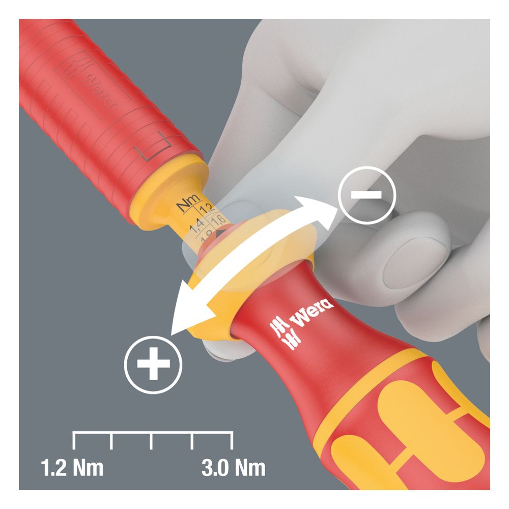 Wera Drehmoment-Handhalter Serie 7400 7441 VDE, 1,2-3,0Nm, 192mm, 05074750001... WERA-05074750001 4013288168535 (Abb. 4)