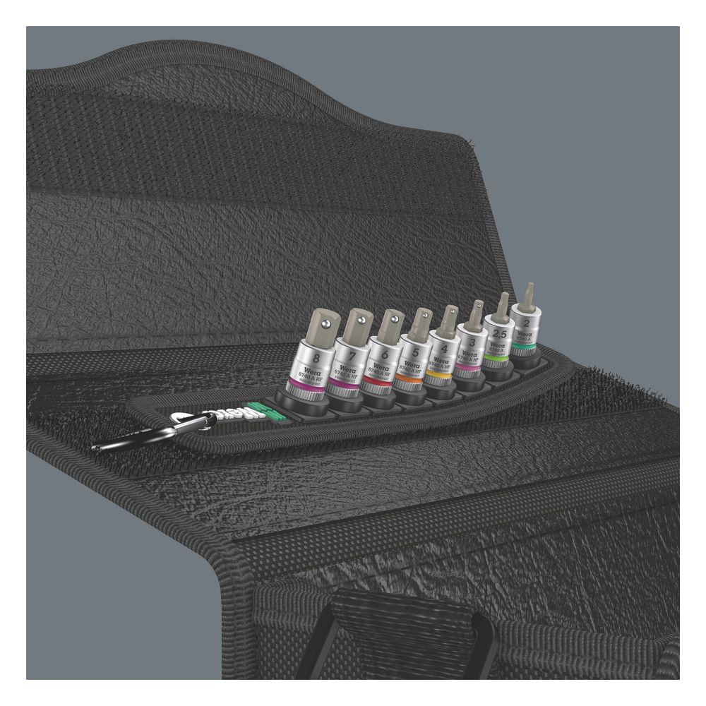 Wera Bitnuss-Satz Belt A 2, 1/4" Antrieb, 8-teilig, mit Haltefunktion, Hex-Plus, 0500... WERA-05003881001 4013288190765 (Abb. 5)