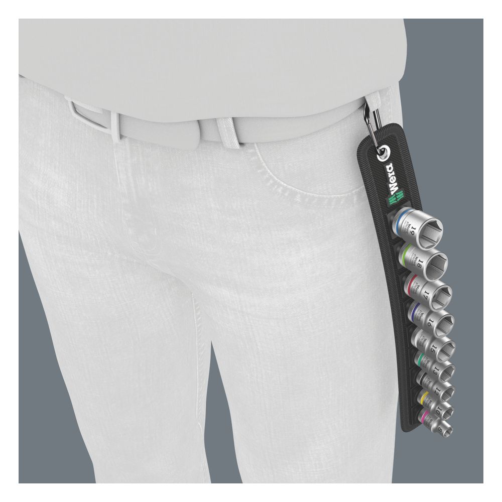 Wera Steckschlüsselsatz Belt B 4 Zyklop, 3/8", 9-teilig, Take it easy, Twist and Lock... WERA-05003973001 4013288194978 (Abb. 4)