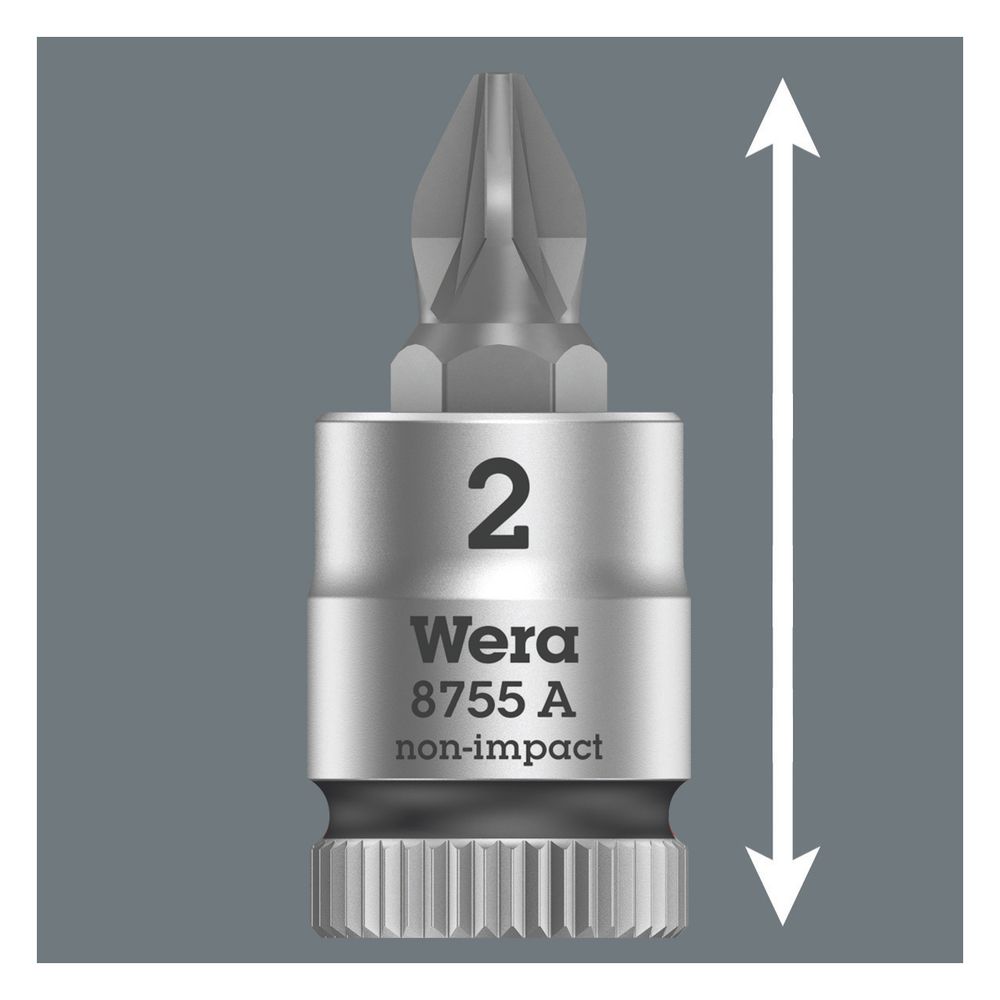 Wera Bitnuss 8755 A, PZ 1, 28mm, 1/4"-Antrieb, Mattverchromt, 05003353001... WERA-05003353001 4013288187284 (Abb. 3)