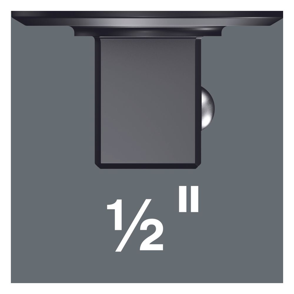 Wera Einsteckknarre 7772 C, 9x12mm, 1/2" x 58mm, umschaltbar, Chrom-Vanadium-Stahl, M... WERA-05078637001 4013288196453 (Abb. 6)
