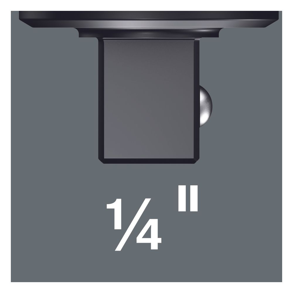 Wera Einsteckknarre 7772 A, umschaltbar, 9x12mm, 1/4", Chrom-Vanadium-Stahl, Mattverc... WERA-05078635001 4013288196347 (Abb. 6)