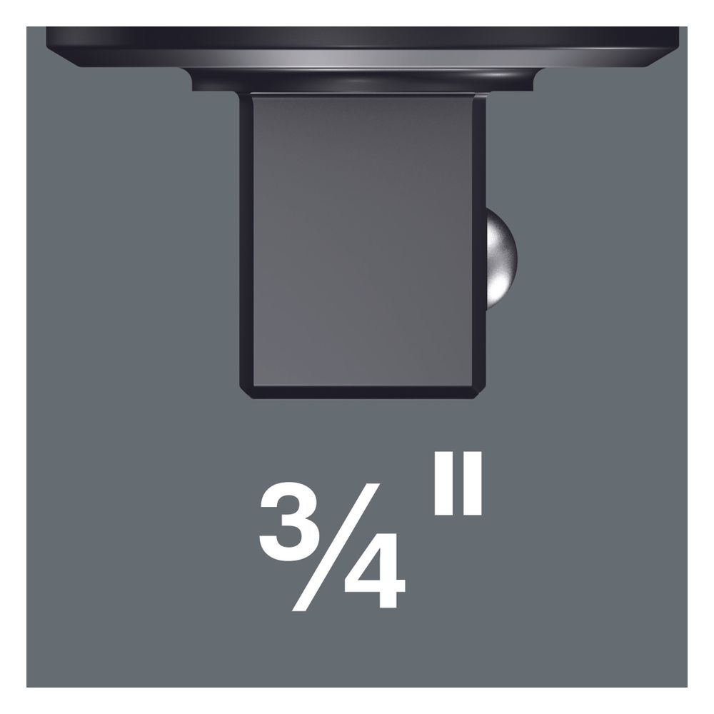 Wera Einsteckknarre 7782 E, umschaltbar, 14x18mm, 3/4" x 90mm, Chrom-Vanadium-Stahl, ... WERA-05078708001 4013288196569 (Abb. 5)