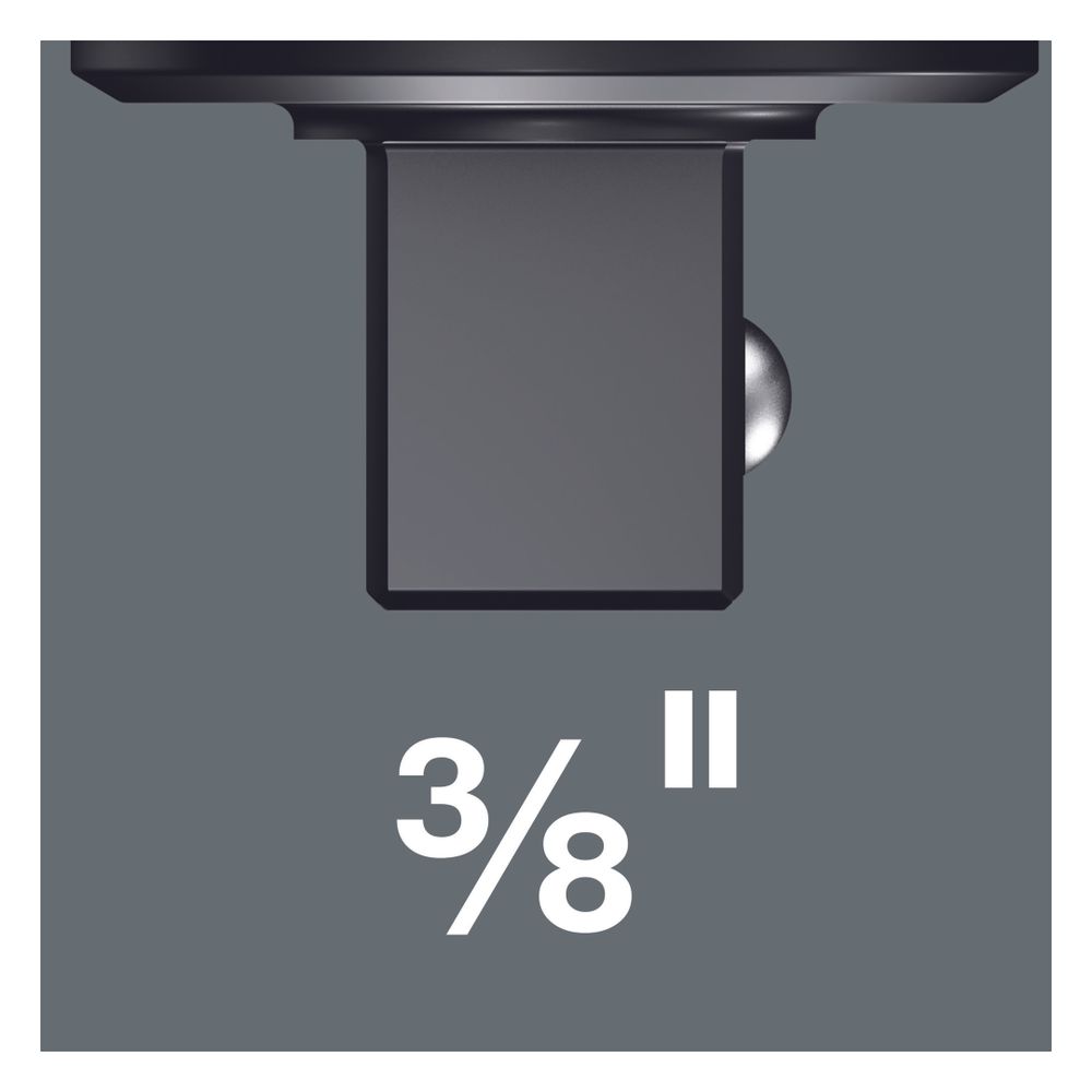 Wera Einsteckknarre 7772 B, umschaltbar, 9x12mm, 3/8", Chrom-Vanadium-Stahl, Mattverc... WERA-05078636001 4013288196446 (Abb. 6)