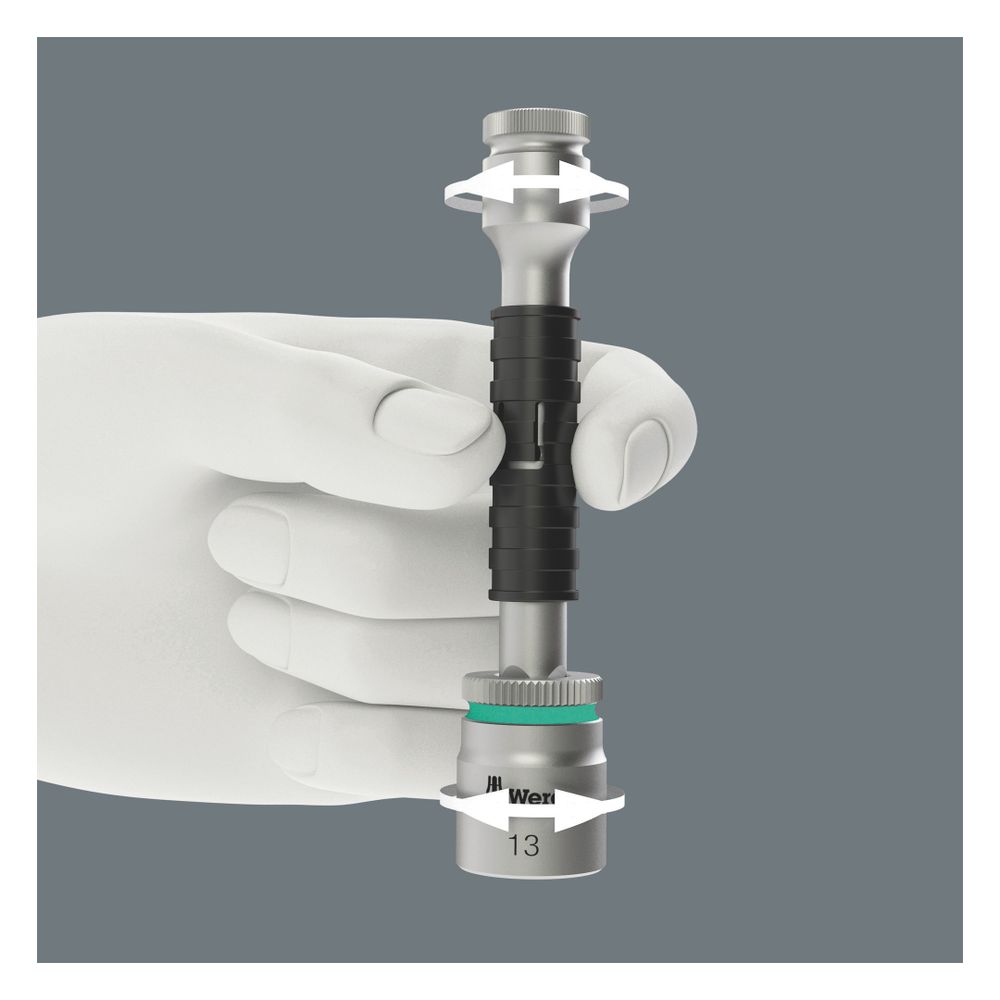 Wera Zyklop-Verlängerung 8796 SA, 1/4" x 75mm, Mattverchromt, 05003530001... WERA-05003530001 4013288121042 (Abb. 4)