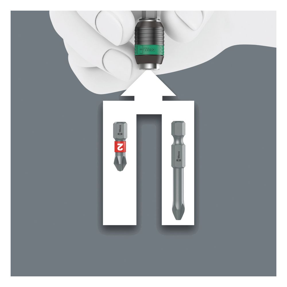 Wera Bit-Check Universal 1, 30-teilig, mit Rapidaptor-Schnellwechselfutter, Torsionsz... WERA-05056440001 4013288115096 (Abb. 4)