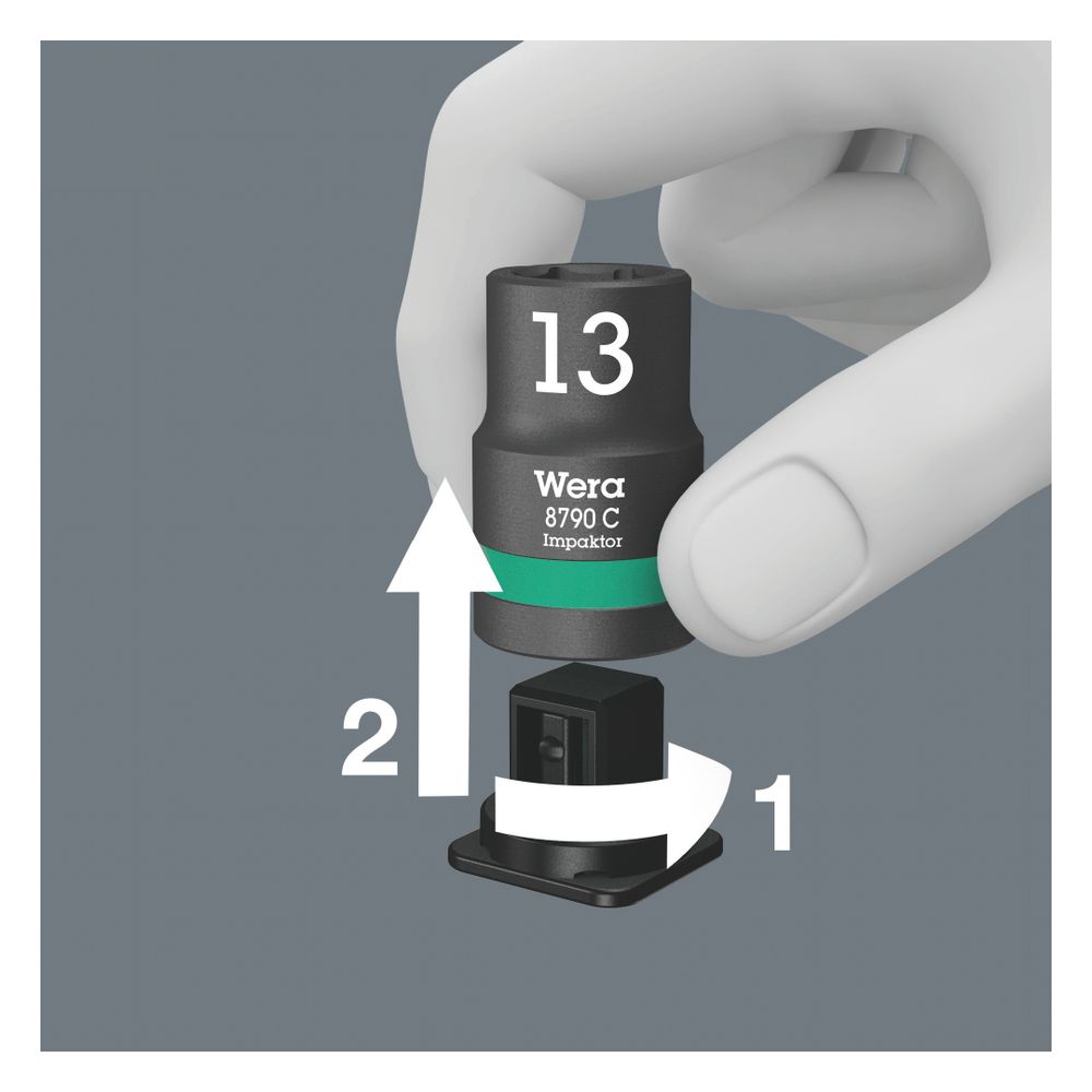 Wera Steckschlüsseleinsatz-Satz Belt C Impaktor 1, 1/2", 9-teilig, Schlagschrauberfes... WERA-05004580001 4013288210104 (Abb. 4)