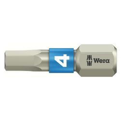 Wera Innensechskant-Bit 3840/1 TS, Hex-Plus, Torsionszone, 1/4"-Sechskant, 4mm, 25mm,... WERA-05071074001 4013288111234 (Abb. 1)
