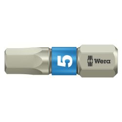 Wera Innensechskant-Bit 3840/1 TS, Hex-Plus, Torsionszone, 1/4"-Sechskant, 5mm, 25mm,... WERA-05071075001 4013288111241 (Abb. 1)