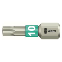 Wera Innensechsrund-Bit 3867/1 TS, TX 10, 25mm, 1/4"-Sechskant, Edelstahl, 0507103200... WERA-05071032001 4013288111067 (Abb. 1)