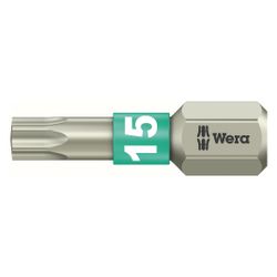 Wera Innensechsrund-Bit 3867/1 TS, TX 15 x 25mm, 1/4"-Sechskant, Edelstahl, 050710330... WERA-05071033001 4013288111074 (Abb. 1)