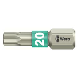 Wera Innensechsrund-Bit 3867/1 TS, TX 20, 25mm, 1/4"-Sechskant, Edelstahl, 0507103400... WERA-05071034001 4013288111081 (Abb. 1)