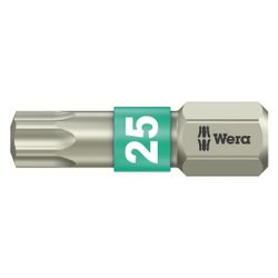 Wera Innensechsrund-Bit 3867/1 TS, TX 25, 25mm, 1/4"-Sechskant, Edelstahl, 0507103500... WERA-05071035001 4013288111098 (Abb. 1)