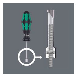 Wera Steckschlüssel-Schraubendreher 395 HO, 10,0mm, 90mm, Kraftform Griff, Hohlschaft... WERA-05029465001 4013288108340 (Abb. 1)
