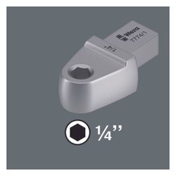 Wera Einsteckwerkzeug Bitadapter 7774/1, 9x12mm, 1/4", 42mm, Chrom-Vanadium-Stahl, Ma... WERA-05078640001 4013288196316 (Abb. 1)