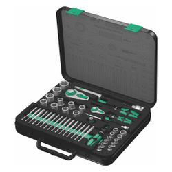 Wera Knarrensatz 8100 SA/SC 2 Zyklop Speed, 1/4" und 1/2", 43-teilig, Metallkassette... WERA-05160785001 4013288126610 (Abb. 1)