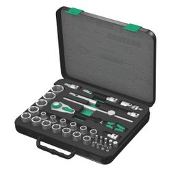 Wera Knarrensatz 8100 SC 2 Zyklop Speed, 1/2", 37-teilig, metrisch, Metallkassette... WERA-05003645001 4013288121189 (Abb. 1)