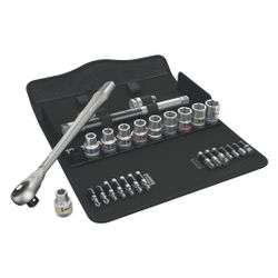 Wera Knarrensatz Zyklop Metal 8100 SC 7, 1/2", 28-teilig, metrisch, mit Durchsteckvie... WERA-05004077001 4013288173942 (Abb. 1)