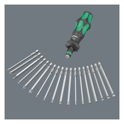 Wera Bit-Set Kraftform Kompakt Turbo 1, 19-teilig, 89mm Bits, mit Rapidaptor-Schnellw... WERA-05057482001 4013288214614 (Abb. 1)