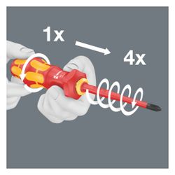 Wera Handhalter Kraftform Turbo 827 T i, 9x125mm, Schnellwechselkopf, Abrollschutz, 0... WERA-05057481001 4013288214607 (Abb. 1)