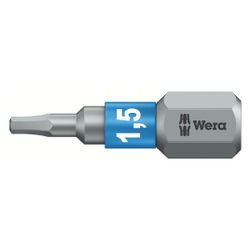 Wera Innensechskant-Bit 840/1 BTZ, 1,5 x 25mm, 1/4"-Sechskant, 05056680001... WERA-05056680001 4013288182418 (Abb. 1)