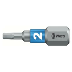Wera Innensechskant-Bit 840/1 BTZ, Hex-Plus, BiTorsion, 2mm, 25mm, 1/4"-Sechskant... WERA-05056681001 4013288182425 (Abb. 1)