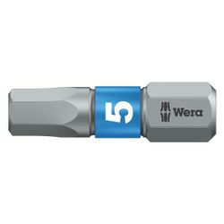 Wera Innensechskant-Bit 840/1 BTZ, Hex-Plus, BiTorsion, 5mm, 25mm, 1/4"-Sechskant... WERA-05056685001 4013288182463 (Abb. 1)