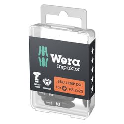 Wera Pozidriv-Bit 855/1 IMP DC, diamantbeschichtet, schlagschrauberfest, 1/4"-Sechska... WERA-05057620001 4013288178718 (Abb. 1)