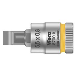 Wera Schlitz-Steckschlüsseleinsatz 8700 A FL, 0,8x5,5x28mm, 1/4", 05003320001... WERA-05003320001 4013288187314 (Abb. 1)