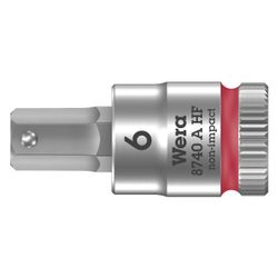 Wera Bitnuss 8740 A HF, 6x28mm, 1/4", Innensechskant, mit Haltefunktion, 05003337001... WERA-05003337001 4013288187215 (Abb. 1)