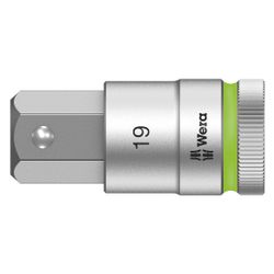 Wera Innensechskant-Steckschlüsseleinsatz 8740 C HF, 19mm, 60mm, 1/2", Chrom-Vanadium... WERA-05003829001 4013288183309 (Abb. 1)