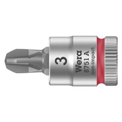 Wera Bitnuss 8751 A, PH 3 x 28mm, 1/4"-Antrieb, Mattverchromt, 05003352001... WERA-05003352001 4013288187277 (Abb. 1)