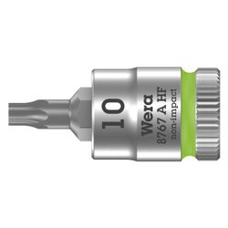 Wera Bitnuss 8767 A HF, Innensechsrund TX 10, 28mm, 1/4", Mattverchromt, 05003362001... WERA-05003362001 4013288186836 (Abb. 1)