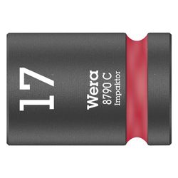 Wera Steckschlüsseleinsatz 8790 C Impaktor, 17mm, 1/2", Chrom-Molybdän, Mattschwarz... WERA-05004574001 4013288210050 (Abb. 1)