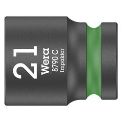 Wera Steckschlüsseleinsatz 8790 C Impaktor, 21mm, 1/2", 38mm, Chrom-Molybdän, Mattsch... WERA-05004578001 4013288210098 (Abb. 1)