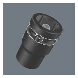 Wera Steckschlüsseleinsatz 8790 C Impaktor, 1/2", 19mm, 38mm, Chrom-Molybdän, Mattsch... WERA-05004576001 4013288210074 (Abb. 1)