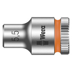 Wera Steckschlüsseleinsatz 8790 HMA, 5,5mm, 1/4", 23mm, Chrom-Vanadium, Mattverchromt... WERA-05003504001 4013288120120 (Abb. 1)