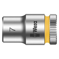 Wera Steckschlüsseleinsatz Zyklop 8790 HMA, 7mm, 1/4", 23mm, Chrom-Vanadium, Mattverc... WERA-05003506001 4013288120144 (Abb. 1)