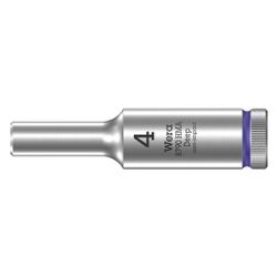 Wera Steckschlüsseleinsatz 8790 HMA Deep, 4,0mm, 1/4", 50mm, Mattverchromt, 050045000... WERA-05004500001 4013288210258 (Abb. 1)
