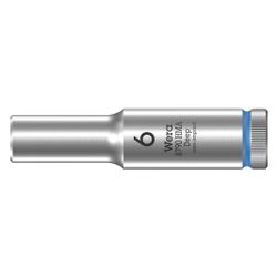 Wera Steckschlüsseleinsatz 8790 HMA Deep, 6mm x 50mm, 1/4", Chrom-Vanadium, Mattverch... WERA-05004503001 4013288210265 (Abb. 1)