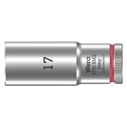 Wera Steckschlüsseleinsatz 8790 HMB Deep, 17mm, 3/8", 64mm, Chrom-Vanadium, Mattverch... WERA-05004539001 4013288210470 (Abb. 1)