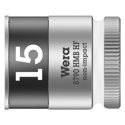 Wera Steckschlüsseleinsatz 8790 HMB HF, 15mm, 3/8", 29mm, Chrom-Vanadium, Mattverchro... WERA-05003749001 4013288194008 (Abb. 1)