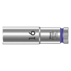 Wera Steckschlüsseleinsatz 8790 HMC Deep, 16mm, 83mm, 1/2", Chrom-Vanadium, Mattverch... WERA-05004556001 4013288210623 (Abb. 1)